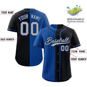 Maillot de baseball à rayures personnalisées pour hommes femmes jeunes chemise de softball à fines rayures personnalisée avec nom et numéro cousus - Product Image 2