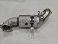 Prix Usine Crazy Sound : Downpipe Catalyseur en SUS304 de 1,5 mm d'épaisseur avec Bouclier Thermique pour Alfa Romeo Giulia Stelvio 2.0T 2017-