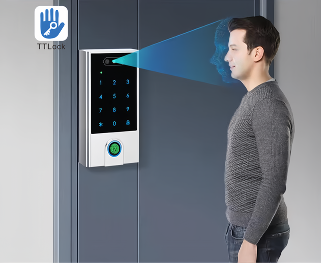 Facial Recognition Access Control System TTLock Ble WIFI 125KHz RFID Biometric Fingerprint Password Keypad Card Readers