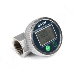 Turbine Flow Meter Waterproof Digital Fuel Flowmeter 2.37-26.41GPM for Water Diesel Fuel Methanol Kerosene Oil (3/4" BSPT/NPT)