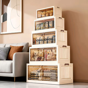 ตู้เก็บของพลาสติกพับได้หลายชั้นดีไซน์ ZD603, ตู้เก็บของพลาสติกแบบยั่งยืนสามารถใส่ของเล่นและเสื้อผ้าได้เยอะโดยไม่ต้องติดตั้ง - Product Image 3