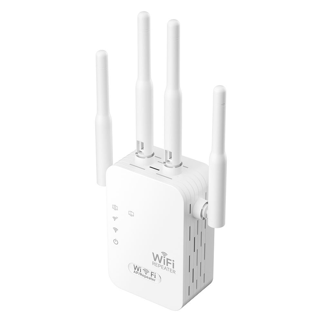 300Mbps Wireless WiFi Repeater Extender with 2 Ethernet Port 4 Antennas Signal Amplifier Booster