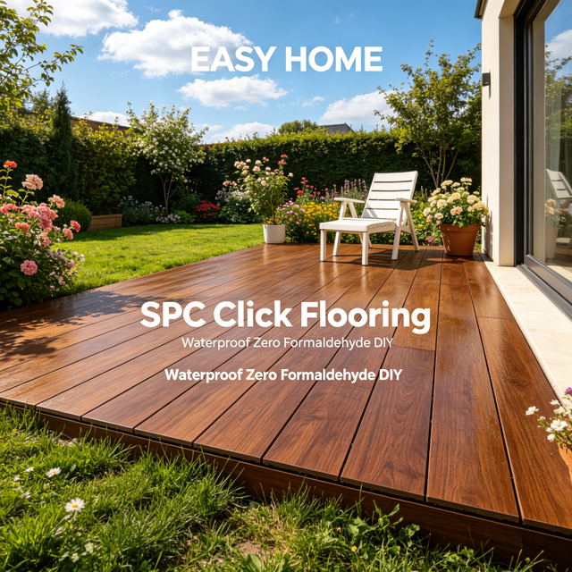 Easy Installation SPC Click Lock Flooring Waterproof Zero Formaldehyde Stone Plastic Floor for Home Remodel