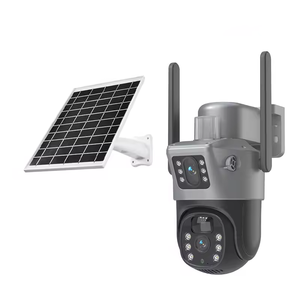 كاميرا مراقبة لاسلكية ذكية خارجية 10X كاميرا مراقبة 6MP + 6MP V380 تعمل بالطاقة الشمسية 2 عدسة 4G بطاقة Sim قبة Ptz رؤية ليلية CMOS - Product Image 6