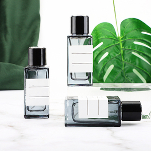OEM Custom 30ml 50ml 100ml Square Vintage Portable Empty <b>Spray</b> Glass Black Perfume Bottle Screw Cap - Product Image 6