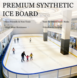 Pistes de patinage sur glace artificielle réglables pour l'extérieur, plaque PE UHMW de 20 mm, glace synthétique patinable pour hockey, personnalisable, écologique, 4 pieds x - Product Image 1