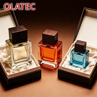 Juego de Botellas de Perfume de Vidrio Coloridas con Tapa de Rosca de 30, 50 y 100 ml, Opción de Logotipo Personalizado, Envase de Fragancia Elegante y de Lujo