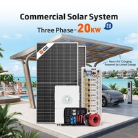 Système PV ESS 20 kW 40 kWh, onduleur hybride triphasé pour l'alimentation électrique des parcs industriels et des centres commerciaux