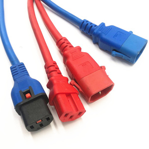C13 to C14 Extension Cable <strong>IEC320</strong> UL/VDE C13 C14 With Lock IEC Connector Power Cord - Product Image 2