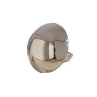 Bagues de bijouterie de niche au design irrégulier minimaliste en métal électroplaqué poli, style demi-cercle exagéré de type européen et américain