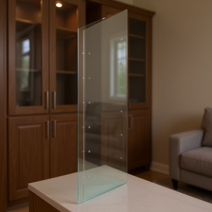 Panneau latéral en verre trempé transparent 40x140 mm pour armoires murales et autoportantes - Product Image 2