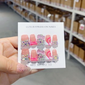 <span class=keywords><strong>Faux</strong></span> <span class=keywords><strong>ongles</strong></span> artisanaux en forme de bec de canard, 10 pièces, haute qualité, à presser, design amande, avec <span class=keywords><strong>colle</strong></span>, pour nail art - Product Image 6