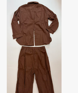 Produttori <span class=keywords><strong>di</strong></span> <span class=keywords><strong>Abbigliamento</strong></span> all'<span class=keywords><strong>Ingrosso</strong></span>, Set da <span class=keywords><strong>Donna</strong></span> alla Moda, Nuovo Stile Due Pezzi, Camicetta e Pantaloni, Motivo Tinta Unita, Lunghezza alla Caviglia - Product Image 5