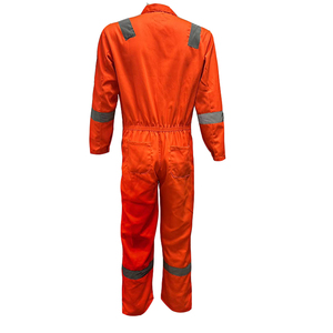 190gsm 100% Katoenen Keperstof Hoge Zichtbaarheid Reflecterende Tape Blauw Wit Oranje Veiligheid Lange Mouw Overall - Product Image 3