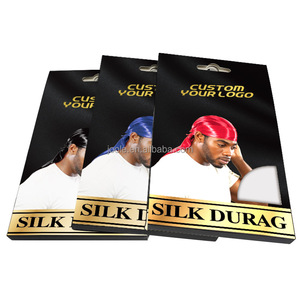 Display Opvouwbare Papieren Doos Vorm Helder Venster Voor Zijdeachtige Durag Verpakking Custom Boxen Pruik Verpakking Dozen