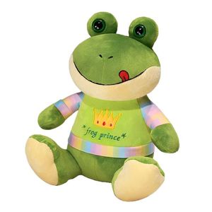 かわいい寝枕幸せな笑顔のカエルかわいい柔らかいカエルぬいぐるみ人形ドレスぬいぐるみぬいぐるみカエル人形ギフト用 - Product Image 2