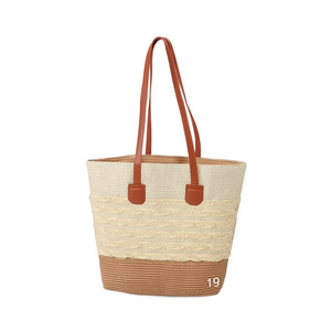 Sac à bandoulière en herbe tressée Angelina 42x28x12cm, motif naturel, pour femme, usage décontracté - Product Image 1