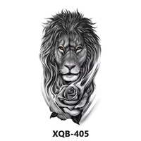 2025 personnalisé gros Cool noir temporaire tatouage encre autocollant demi bras corps tatouage serpent tigre ou crâne imprimante autocollant pour homme
