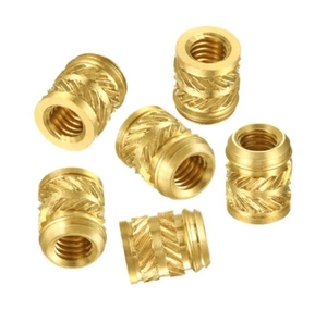 LeGood #8-32 H4.7 OD6.35 Brass <b>Threaded</b> Heat Set <b>Inserts</b> for Plastics - Product Image 5