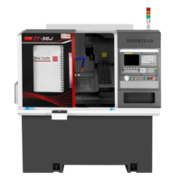Tour CNC à lit incliné horizontal semi-automatique à 3 axes, haute sensibilité, pour travaux légers, production automatique de haute précision