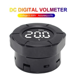 PZEM-019A voltmètre numérique DC Peacefair compteur de panneau <span class=keywords><strong>LCD</strong></span> rond 5V 12V 300V testeur de tension mesure le courant continu - Product Image 5