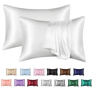 Kit de Mascarilla para Ojos de 20x26 Pulgadas, Funda de Almohada Moderna de Satén Sólido de Lujo con Cierre Oculto, Venta al por Mayor Personalizada - Product Image 1