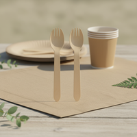 Fourchettes en bois jetables écologiques biodégradables en bois de bouleau naturel, ensemble de couverts durables et compostables, vaisselle de fête en vrac
