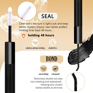 Kit de Pestañas Postizas 100D 200D, Gruesas y Voluminosas, con Curvatura D, para Extensión de Pestañas Individuales, con Pinzas, Adhesivo y Sellador - Product Image 4