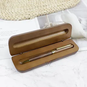 2024 Eco Friendly Promotional Wooden Pen Custom Logo Printing Gift Set Box Wooden Ballpoint Pen