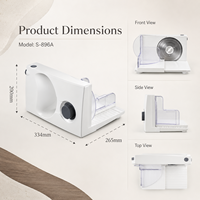 Trancheuse alimentaire pliable 150W pour la découpe de viande, fromage et pain, avec fabrication OEM ODM pour les chaînes de magasins et les marques