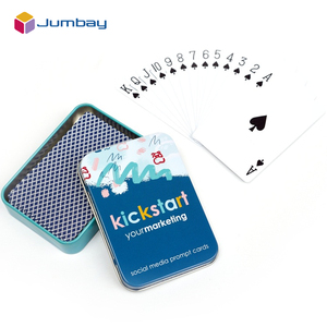 Hot bán cá nhân Poker uống thẻ tùy chỉnh thêu hộp thiếc chơi thẻ chơi nhựa PVC chất liệu cho quảng cáo - Product Image 4