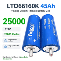 Sel Baterai LTO Silindris Yinlong 2.3V 35Ah 40Ah 45Ah Asli untuk EV dan Penyimpanan Energi, Baterai Lithium Titanate Pengosongan