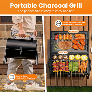 Griglia a Carbone Portatile, Piccoli <span class=keywords><strong>Barbecue</strong></span> Cilindrici <span class=keywords><strong>in</strong></span> Acciaio Inossidabile, Griglia Automatica Girevole per <span class=keywords><strong>Barbecue</strong></span> Domestico - Product Image 4