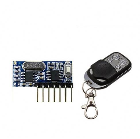 433 Mhz Remote Control and 433Mhz Wireless Receiver Learning Code 1527 Decoding Module 4Ch output With Learning Button