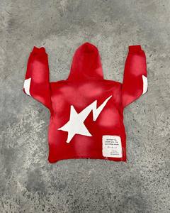 Felpe con cappuccio per abbigliamento del produttore OEM lavate con cappuccio e felpa con Zip e chiusura con applicazioni in stile ssolino sbiadito - Product Image 3