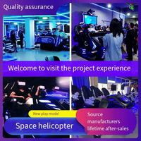 Experiencia de Juego Inmersiva de Última Generación para Niños y Adultos, Juego 3DVR al Aire Libre, Simulador de Vuelo VR para Niños, Helicóptero Giratorio de 360 Grados