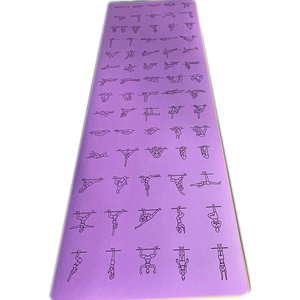 कस्टम लोगो पर्यावरण के अनुकूल 4 मिमी मोटी गैर-पर्ची योग चटाई यात्रा-अनुकूल purvel के साथ प्राकृतिक रबर उच्च गुणवत्ता वाले अद्वितीय डिजाइन के साथ - Product Image 1