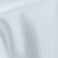 Tissu Jacquard Rayé 100% Coton Peigné 80s/2 Haute Densité Respirant Finition à l'Ammoniaque Liquide Entretien Facile Blanc Professionnel