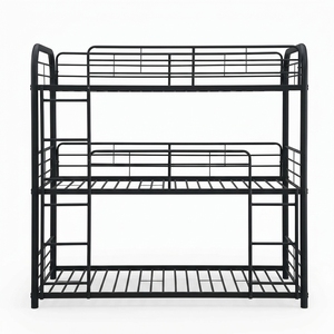 Camas Triples Modernas de Metal Resistente, Ahorro de Espacio, con Barandas de Seguridad, para Adultos, Escuelas y Hoteles, Venta al Por Mayor de Fábrica Original - Product Image 1