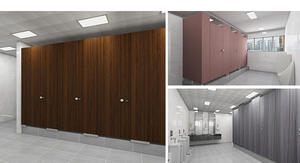 公厕隔断学校卫生间隔断木纹铝蜂窝板隔断批发 - Product Image 6