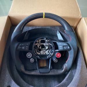 Volant de direction en cuir sport YLD pour <span class=keywords><strong>Audi</strong></span> R8 A3 A4 A5 A6 A7 S3 S5 Q5 RS8 S8 RS3 <span class=keywords><strong>RS4</strong></span> RS5 RS7 - Product Image 2