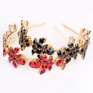 Serre-têtes en cristal pour femmes Hua Liyu, or, rouge, vert, blanc, accessoires de cheveux, coiffure tendance pour fête, mariage - Product Image 3