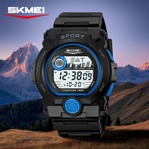 Skmei Sport Digital Watch Men Tpu Strap 10 Bar Water Resistant Countdown <b>Timer</b> <b>Outdoor</b> Use - Product Image 1
