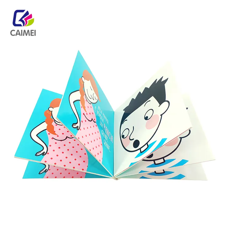 كتاب مطبوع للأطفال من قوانغ دونغ بسعر الجملة كتاب لوحي بطاقات قابل للطي للتعليم المبكر مصنع مطبوع مخصص للأطفال