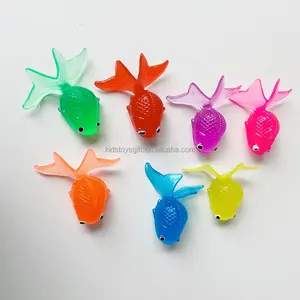 100 Pieces Mini Plastic Fish Decoration Colorful Sea Animals Gold Fish Bath Toys For Kids Party Favor Gift Prizes