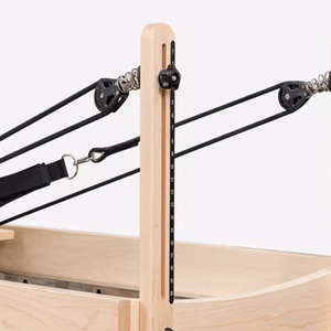 <span class=keywords><strong>DEREN</strong></span> GH88-S800-X Reformer Pilates di Alta Qualità in Legno di Quercia Massello Ecologico con Mezza Torre - Product Image 5