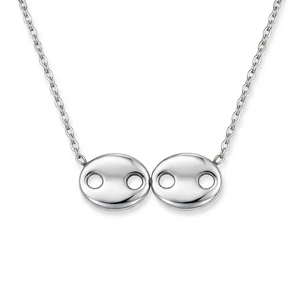 Collar de Moda Chapado en Oro de 18K con Colgante Geométrico de Nariz de Cerdo, Diseño de Acero Inoxidable 304 con Baño Electrolítico al Vacío - Product Image 6