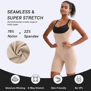 도매 원활한 높은 압축 통기성 플러스 사이즈 여성 배 제어 엉덩이 기중 장치 쉐이프웨어 바디 수트 - Product Image 5