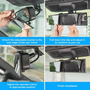 <span class=keywords><strong>Rétroviseur</strong></span> panoramique convexe de 11,81 pouces, universel, à clipser, grand angle, pour voiture, SUV, camions - Product Image 5