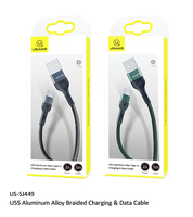 USAMS SJ449 OEM grosir pengisi daya cepat ponsel Usb c kabel Data Tipe C pengisi daya Cepat kabel c